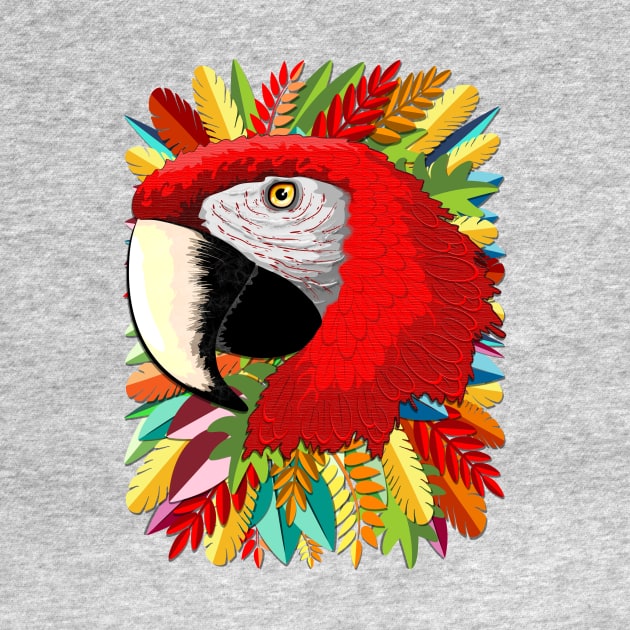 Macaw Parrot Paper Craft Digital Art by BluedarkArt